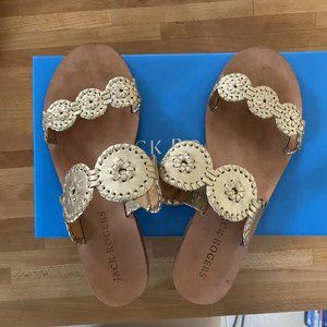 jack rogers lauren sandal platinum size 9